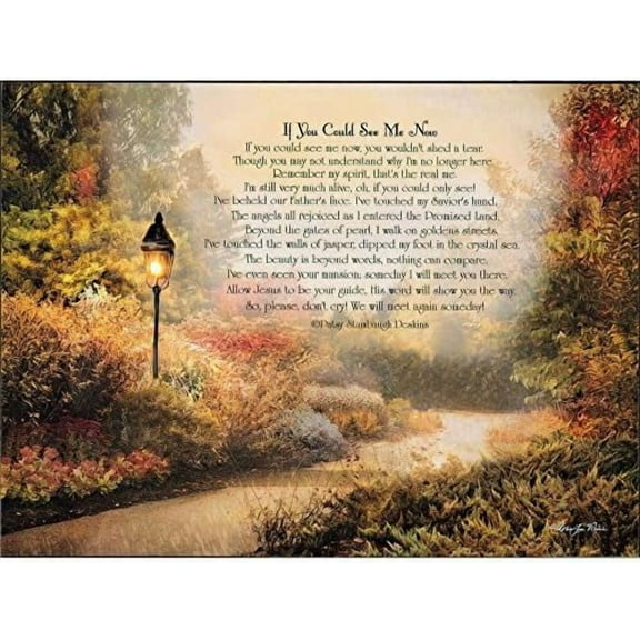 If You Could See Me Now Path 15 x 11 Inch Wood Wall Hanging Plock Plaque