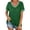 Green, variant on Womens Tops Summer Cotton Short Sleeve V-Neck Circle Tops - Ruffle Accent for Streetwear Navy XXL