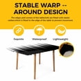thumbnail image 4 of Black White Table Cloths for 4 Foot Rectangle Tables, Modern Geometric Abstract Gradient Striped Patio Waterproof Elastic Fitted Tablecloths, Washable Rectangular Table Cover for Camping, 4 of 8