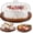 Clear (Acrylic Cover, Rotating), variant on XIMEI Acacia Wood Cake Stand with Acrylic Dome Lid, 12" Footed Round Cake Holder with Cover, Large Dessert Table Display & Charcuterie Board