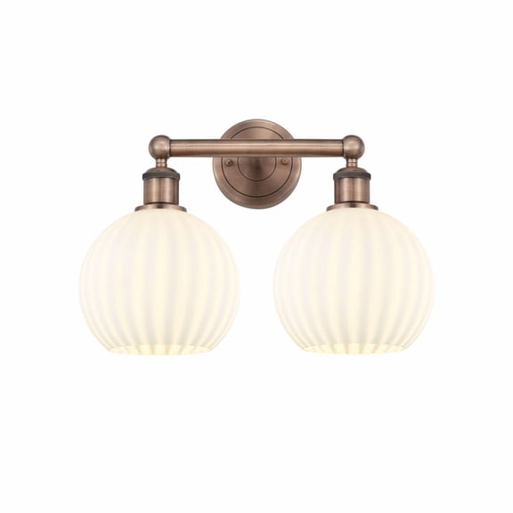 Innovations Lighting - White Venetian - 2 Light Bath Vanity In Modern