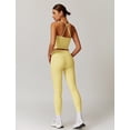 thumbnail image 3 of IDOPIP 2 Piece Workout Sets for Women High Waisted Seamless Butt Lifting Leggings Gym Yoga Outfit Stretchy Sports Bra Set M Yellow, 3 of 5
