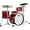 Red Sparkle, variant on Ludwig Classic Oak 3-Piece Downbeat Shell Pack With 20" Bass Drum Sky Blue Pearl
