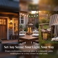 thumbnail image 4 of Solar Powered Retro Lantern with Flickering Flameless Candle, Waterproof Outdoor Decorative Landscape Light, Vintage Hanging Garden Lamp for Patio, Yard, Villa & Porch (Antique Bronze), 4 of 6