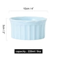 thumbnail image 3 of 8 Oz Ramekins, Creme Brulee Ramekins Oven Safe, Porcelain Souffle Dish-blue-Set of 2, 3 of 7