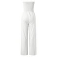 thumbnail image 5 of FINALGANG New Jumpsuit For Women Solid Color Strapless Loose Fit Onesie Wide Leg Drawstring Pants With Pockets Relaxed Fit Comfort Daily Wear, 5 of 5