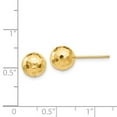 thumbnail image 4 of Finest Gold 14K Yellow Gold Polished & Diamond-Cut 8MM Ball Post Earrings, 4 of 4