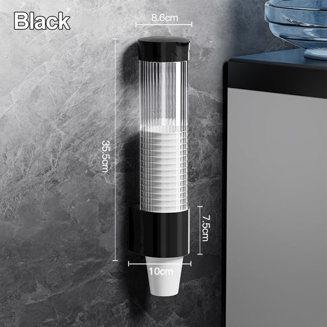 MYG Support Mural Jetable Détachant Automatique Porte-Gobelet Preneur Noir/blanc