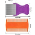 thumbnail image 2 of 8pcs Plastic Pet Combs With Metal Teeth Double Sided Flea Lice Combs For Dogs Cats, 2 of 8