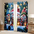 thumbnail image 2 of Homewish Cartoon Santa Claus Black Out Curtains for Child, Winter Christmas Curtains Pack of 2 (42x63 Each), Kawaii Gnome Bedroom Curtains, Window Curtains Bedroom Decor, 2 of 6