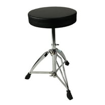 Drum Throne Chrome Double Braced Adjustable Round Swivel Seat Stool