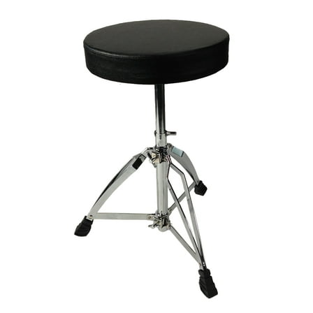 Drum Throne Chrome Double Braced Adjustable Round Swivel Seat Stool