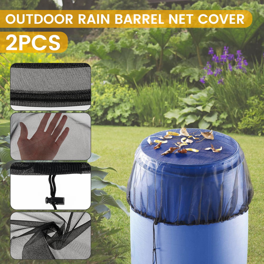 æ—  Mesh Cover Netting for Outdoor Garden Rain Barrels Water Collection Buckets Tank Rain Harvesting Tool Protector 
