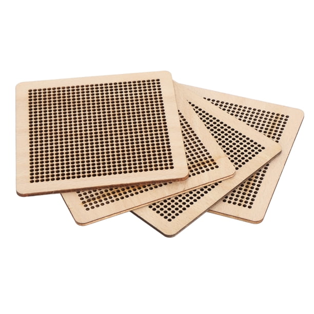 Tablero De Costura Hueco De Madera, Tablero De Tejer De Madera Multifuncional 4 Piezas Para Bordado