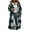 Green, variant on Women Plaid Jackets with Hoodie, Zip up Long Hoodie, Travel Casual Front Zipper Flannel Jackets Long Sleeve Hooded Sweatshirt 2 Chest Pockets, L