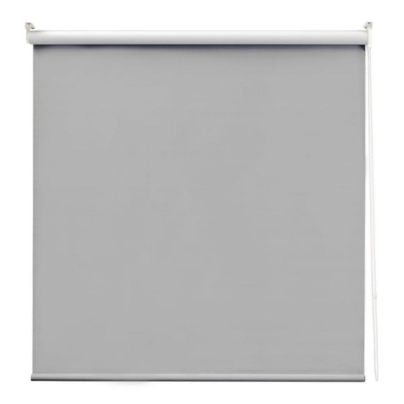 DecoKing Persiana para Ventana Enrollable Horizontal Blackout 140cm ancho x 180cm alto Silver