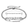 thumbnail image 2 of 1pc Stainless Steel Fashion New Zodiac Letter Pendant Bracelet Jewelry Gift Birthday Gift, 2 of 4