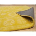 thumbnail image 3 of EORC Yellow Hand-Tufted Wool Traditional Overdyed Rug, 5' x 8', 3 of 5