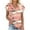 Pink, variant on Ichuanyi Womens Tops Summer Women's Short Sleeve Print V-Neck T-Shirt Loose Casual Summer Tee Tops