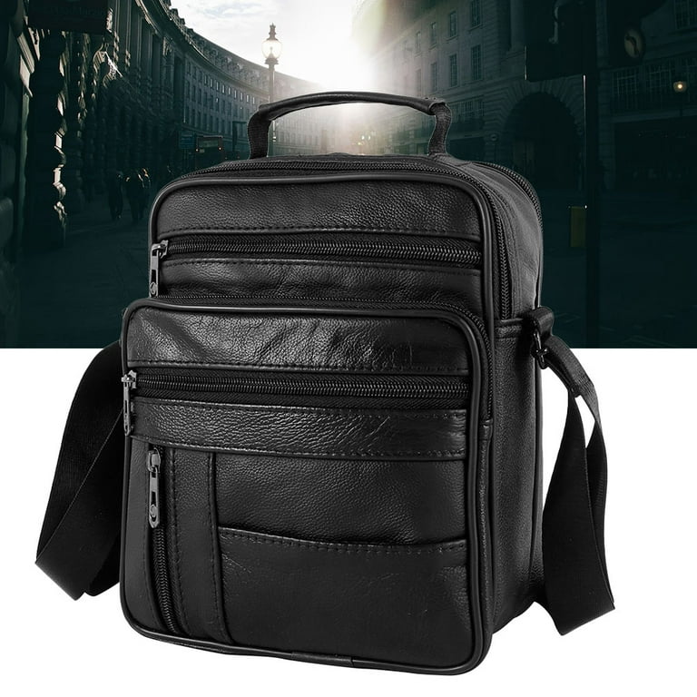  Mens Faux Leather Professional Business Smart Cross  Body/Messenger/Shoulder Bag - Black : Clothing, Shoes & Jewelry