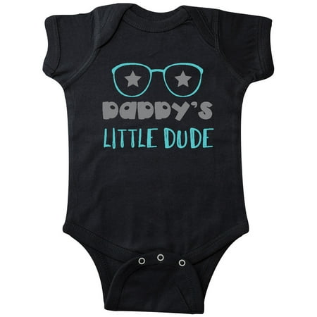 

Inktastic Daddy s Little Dude Glasses Stars - Blue Gray Gift Baby Boy Bodysuit