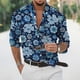 thumbnail image 3 of Camisa hawaiana de manga larga para hombre, moda de primavera y otoño, camisa con estampado de flores en 3D para hombre, top moderno para hombre, 3 of 5