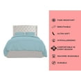 thumbnail image 3 of BedDecor 600 TC 100% Egyptian Cotton 3 Pcs Duvet Cover Solid (Light Blue,Full /Queen), 3 of 7