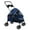 Blue, variant on Trendix Dog Cat Stroller 4 Wheels Cart, Dog Cat Cage with Cup Holder, Breathable and Visible Mesh Outdoor Travel Pet Folding Stroller, Grey