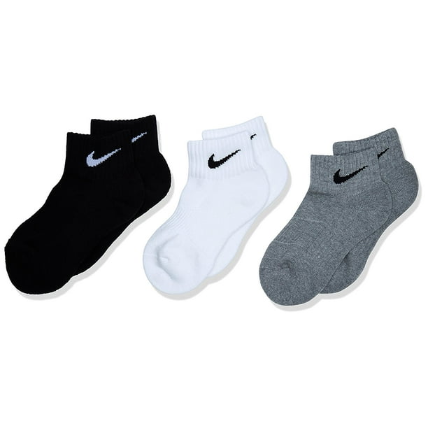 Nike Performance Cushion Training Grey/White/Black Socks - Walmart.com