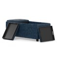 thumbnail image 4 of Avalon 42 inch Wide Contemporary Storage Ottoman in Denim Blue Vegan Leather, 4 of 16