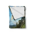 thumbnail image 2 of East Soft Flannel Fleece Blanket, View of the Tropical Jungle River at the Beach of Masoala National Park in Madagascar, Cozy Plush for Indoor and Outdoor Use, 50" x 70", Multicolor, by Ambesonne, 2 of 5