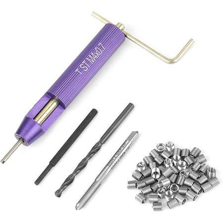 

Bleylajoy 50pcs Thread Repair Kit M4 x 0.7 Stainless Steel Wire Thread Insert Combination Tool Set for Restoring Damaged Wires in Steel M4 x 2D E826