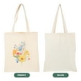 thumbnail image 6 of Canvas Tote Bag Flower Printing Handbag Large Capacity Tote Bag for Girl, 6 of 7