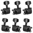 thumbnail image 1 of 6 Pieces Guitar String Tuning Pegs Semi-closed Tuning Machine Machine Heads Tuners for Electric Guitar Acoustic Guitar(3 Left + 3 Right  Black), 1 of 7