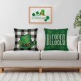 thumbnail image 4 of St Patricks Day Pillow Covers 18x18 Set of 4 Saint St Patricks Day Pillow Covers Decor Green Shamrock Lucky Clover Hat Pillows Covers Cuchion Covers for March Holiday Home Outdoor Decorative 18inch, 4 of 6