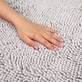 thumbnail image 3 of Unique Bargains 2 Pcs Oval Plush Mat Non Slip Washable Rug Light Grey 16" x 24"/20" x 32", 3 of 7
