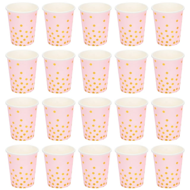 Paper Coffee Cups, Disposable Hot Cups 3.3 X 2.9 X 2.9In 20Pcs Water Paper Cups Paper Hot Cups Disposable Cup For Tea For Water For Coffee For Pink,Blue,White