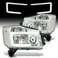 thumbnail image 2 of AJP Distributors Pair LED DRL Tube Bar Driving Head Lights Lamps Assembly Left+Right Chrome Compatible/Replacement For Nissan Armada Titan 2004 2005 2006 2007 2008 2009 2010 2011 2012 2013 2014 2015, 2 of 10