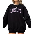 thumbnail image 4 of Cute Lake Life Sweatshirt for Women, Teens, and Girls Trendy Summer Pullover Sweater Black Sweatshirt Adult Medium, 4 of 5