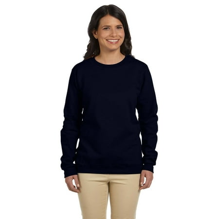 Gildan G180FL HeavyBlend Ladies Fleece Crew -Black-2X-Large