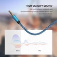 thumbnail image 3 of Aux Jack Cables 5ft,2Pack FiveBox Aux Cord for iPhone Adapter 3.5mm Male to Male Stereo Jack Cables Audio Video Auxiliary Input Adapters,Aux Cable Cords for Car,Headphones(Purple+Blue), 3 of 7