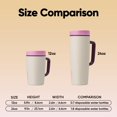 thumbnail image 3 of Owala SmoothSip Slider Insulated Stainless Steel Coffee Tumbler, Reusable Iced Coffee Cup, Hot Coffee Travel Mug, BPA Free 12 oz, Daybreak, 3 of 7