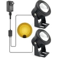 thumbnail image 2 of PYYNA-Warm White Pond Lights, Outdoor 10 Ft Cord Underwater Light 12W IP68 Waterproof Garden Lights Spotlight for Lawn Decorative Lamp 3000K Warm White Spotlights with US Plug 2 Lights, 2 of 4