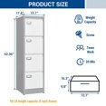 thumbnail image 3 of STANI 4 Drawers Vertical File Cabinets - 17.8" Deep Lockable Filing Cabinet - Metal Storage Cabinets for Home Office to Hanging Files Letter/Legal/F4/A4 Size, 3 of 8