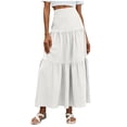 thumbnail image 7 of hotojiny Boho Skirts for Women Casual Maxi Skirts for Women Flowy Elastic High Waisted A-Line Long Skirts for Beach Vacation, 7 of 7