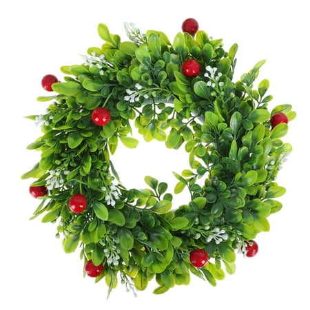 

1pc Christmas Decoration Artificial Garland of Flowers Garden Pendant Green