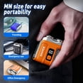 thumbnail image 4 of Mini Portable Electric Shaver for Men, IPX7 Waterproof Dual‑Head Magnetic Razor, USB Rechargeable Pocket Travel Shaver, Cordless One‑Button Grooming Shaver with Extra Replacement Head, 4 of 8