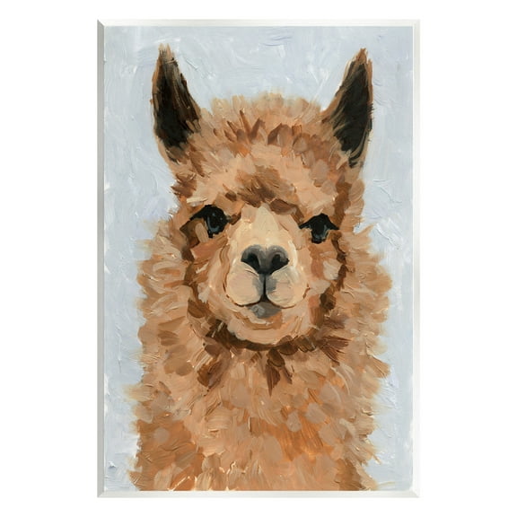 Stupell Industries Fuzzy Llama Painting Animals & Insects Painting Unframed Art Print Wall Art, 10 x 15