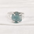 thumbnail image 3 of Natural Blue Apatite Ring, Rough Apatite Ring, Healing Birthstone, Boho Ring, 925 Sterling Silver, Womens Ring, Christmas, Thanksgiving, Handmade, Statement Jewelry, Rough Gemstone Jewelry, 3 of 5