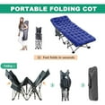 thumbnail image 4 of Slsy Folding Bed Cot with 3.3 Inch 2 Sided Mattress, 75"* 28" Folding Camping Cots with Carry Bag, Folding Sleeping Cot Guest Bed, 4 of 10